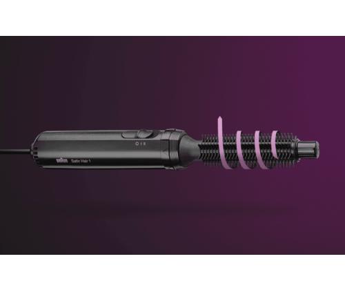 Braun Satin Hair 1 AS110 Airstyler Hiusten muotoiluharja, musta