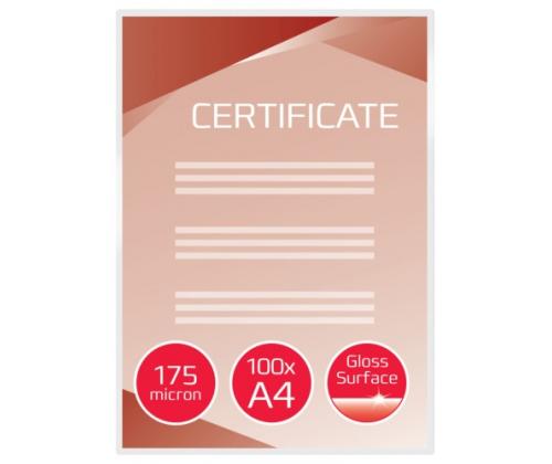 Laminoitu GBC A4 175 Micron, kirkas (100tk)