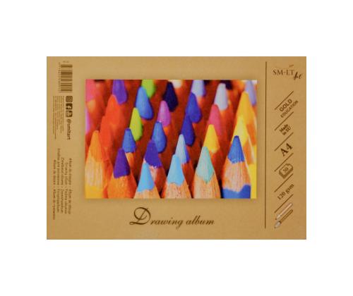 Piirustuskirja SMLT, A4, 120 g, liimattu (30) 0708-209