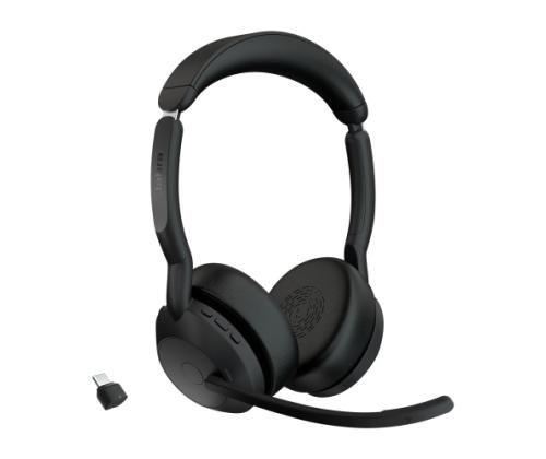 Jabra Evolve2 55 UC Stereo Link390c langattomat kuulokkeet, Bluetooth, USB-C, musta