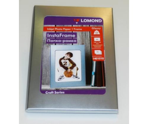 Lomond Photo Inkjet Paper Glossy 200 g/m2 10x15, 15 arkkia + InstaFrame Silver -ikkuna
