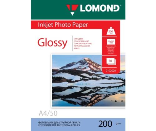 Lomond Photo Inkjet Paper Glossy 200 g/m2 A4, 50 arkkia