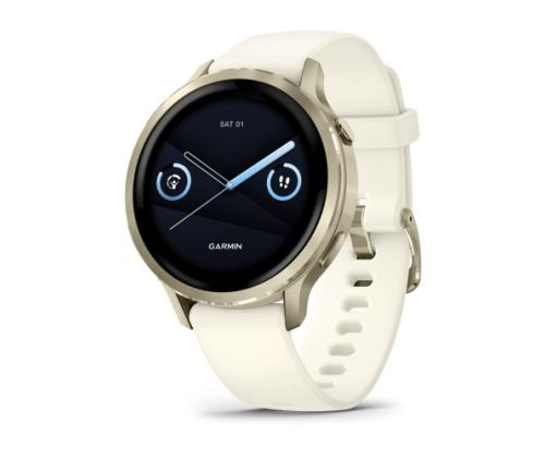 Garmin Venu 4 älykello 41 mm Lunar Gold / Bone silikoniranneke silikoniranneke