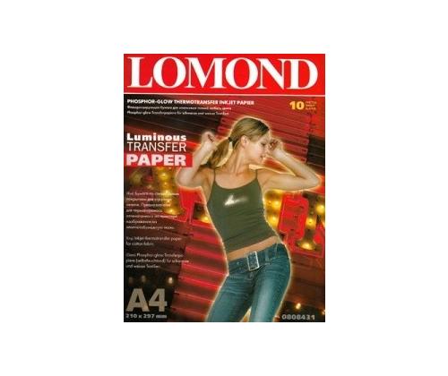 Lomond lämpösiirtomustesuihkupaperi A4, 10 arkkia, fluoresoiva