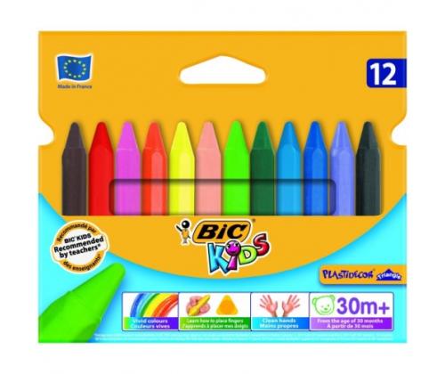 BIC vahakynät Plastidecor Triangle 12 väriä 000789