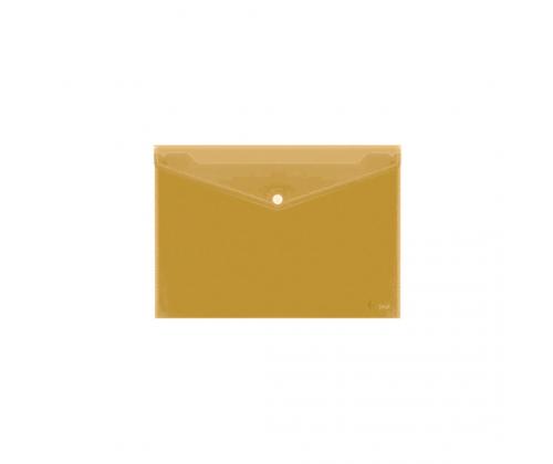 Kirjekuori, jossa on painettu Forpus, A4, muovia, keltainen, läpinäkyvä