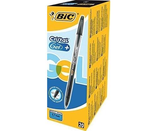 BIC geelikynä CRISTALGEL 0,7 mm, musta, 1 kpl. 721286