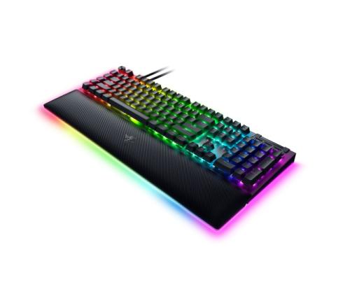 Razer BlackWidow V4 Pro -pelinäppäimistö langallinen, USB QWERTY, US, vihreä kytkin, musta, musta