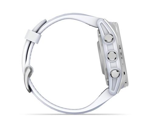 Garmin Fenix 8 -älykello 43 mm AMOLED hopea ja Whitestone-silikoniranneke