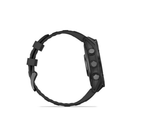 Garmin Fenix 8 -älykello 47 mm AMOLED Slate Gray ja musta silikoniranneke