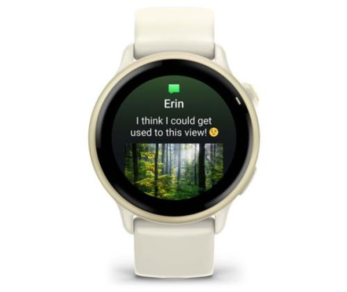 Garmin Vivoactive 6 -älykello 30,4 mm Lunar Gold, jossa on luinen ranneke