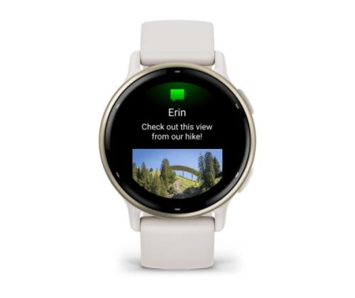 Garmin Vivoactive 5 -älykello 30,4 mm Cream Gold Alumiini, norsunluunvärinen kotelo ja silikoniranneke