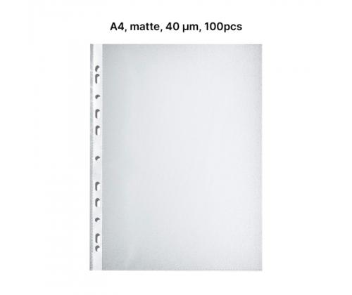 AD Class PUNCHED POCKET appelsiininkuori A4 40 mikr., pussi 100 kpl