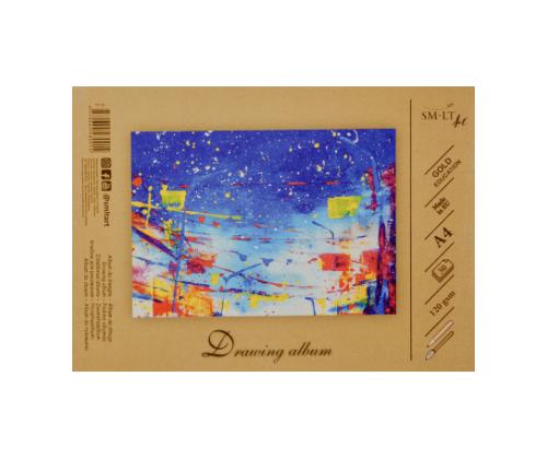 Piirustuskirja SMLT, A4, 120 g, liimattu (30) 0708-209
