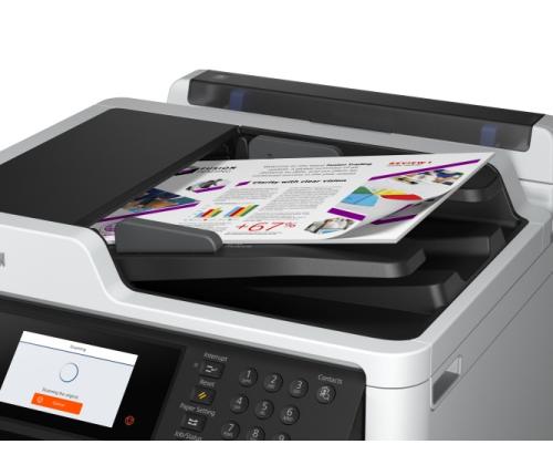 Epson WorkForce Pro WF-M5799DWF tulostin mustesuihkutulostin mustavalkoinen monitoimilaite A4, laskuri 100K-180K (käytetty) (Käytetty)