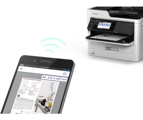 Epson WorkForce Pro WF-M5799DWF tulostin mustesuihkutulostin mustavalkoinen monitoimilaite A4, laskuri 100K-180K (käytetty) (Käytetty)