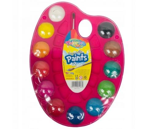 COLORINO Kids Vesiväripaletti 12 väriä