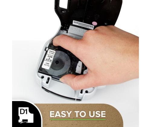 DYMO D1 Standard 53713 (S0720930) tarranauha, 24mm x 7m, musta valkoisella värillä