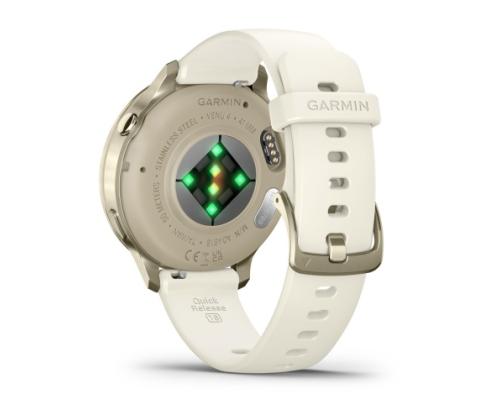 Garmin Venu 4 älykello 41 mm Lunar Gold / Bone silikoniranneke silikoniranneke