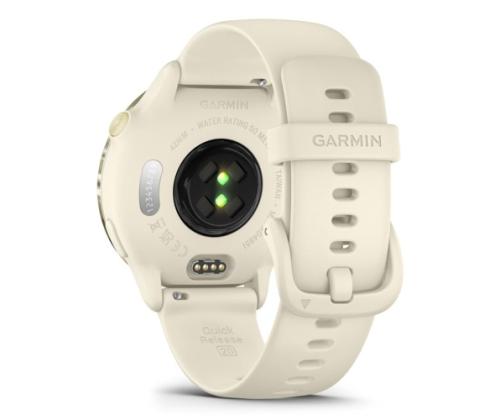 Garmin Vivoactive 6 -älykello 30,4 mm Lunar Gold, jossa on luinen ranneke