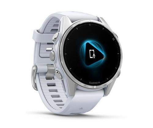 Garmin Fenix 8 -älykello 43 mm AMOLED hopea ja Whitestone-silikoniranneke