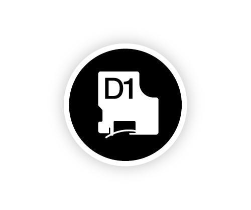 DYMO D1 Standard 40918 (S0720730) tarranauha, 9mm x 7m, musta keltaisella värillä