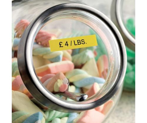 DYMO D1 Standard 40918 (S0720730) tarranauha, 9mm x 7m, musta keltaisella värillä