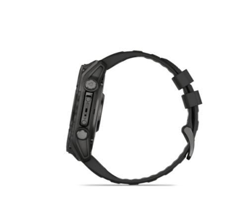 Garmin Fenix 8 älykello 51 mm AMOLED Sapphire,Hiiliharmaa DLC,Musta / Pebble harmaa silikoniranneke