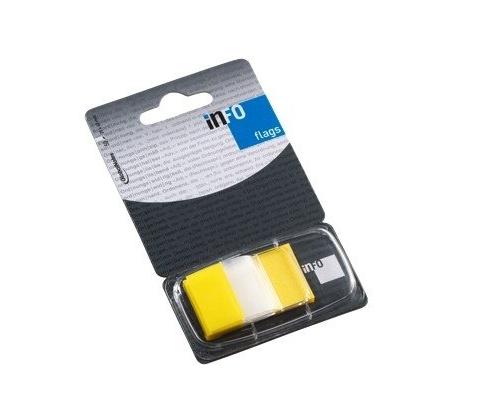 Paperi-indeksiset globaalilappuset, 25x43mm, keltainen, muovi (1x50) 0718-203