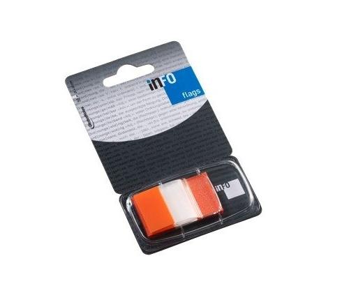 Paperi-indeksiset Global Notes, 25x43mm, oranssi, muovi (1x50) 0718-205