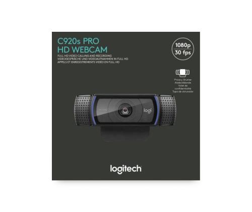 Logitech C920s PRO HD Webcam FHD 1920x1080, USB-A, musta