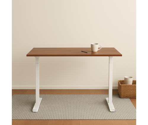 Säädettävän korkuinen pöytä Up Up Bjorn White, pöytälevy L Tumma pähkinäpuu