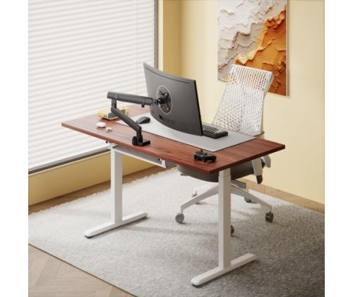 Säädettävän korkuinen pöytä Up Up Bjorn White, pöytälevy L Tumma pähkinäpuu