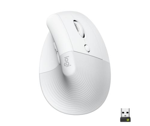 Langaton ergonominen hiiri Logitech Lift, valkoinen