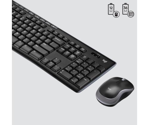 Logitech MK270 Langaton näppäimistö + hiiri, US Int, musta