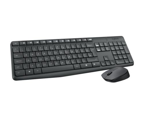 LOGITECH MK235 langaton näppäimistö + hiiri yhdistelmä harmaa - INTNL (Suomi)