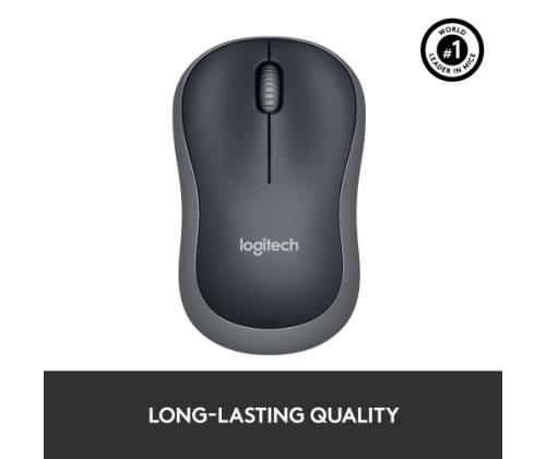 Logitech M185 langaton hiiri, RF Wireless, 1000 DPI, musta/harmaa