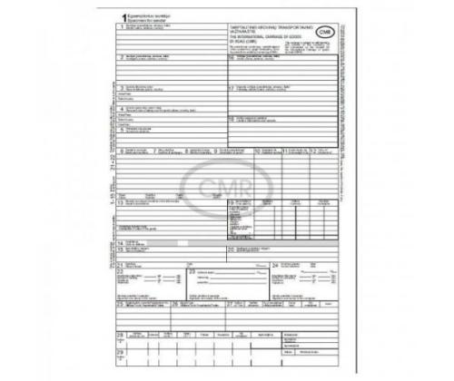 CMR blanko, A4, 4x10, lietuvių-anglų kalba , be numeracijos