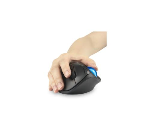Kensington ProFit Ergo TB450 Trackball langaton hiiri, RF Wireless + Bluetooth, 1600 DPI, musta/sininen