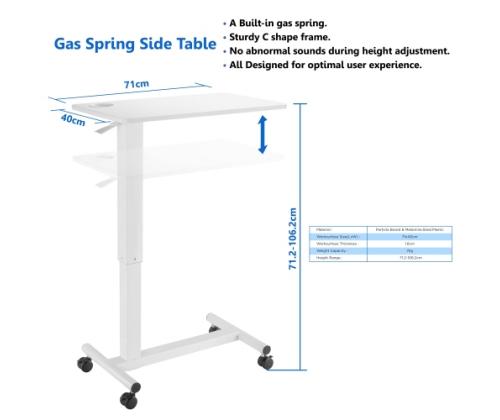 Up Up Forseti säädettävän korkuinen pöytä, valkoinen