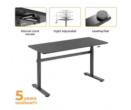 Säädettävän korkuinen pöytä Up Up Loki Musta