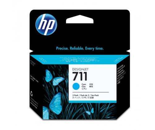 HP Ink No.711 Syaani 3-pack (CZ134A) mustekasetti (SPEC)