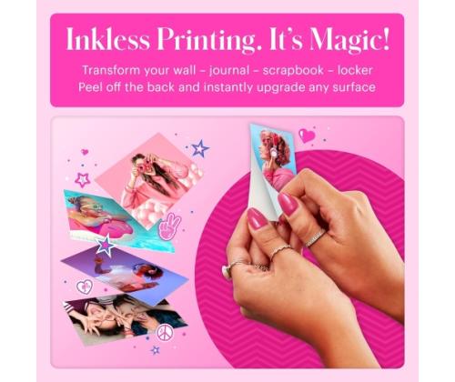 Barbie x Kodak STEP Slim Instant Mobile Photo printer Colour ZINK 2x3'' 1ppm, Bluetooth, vaaleanpunainen