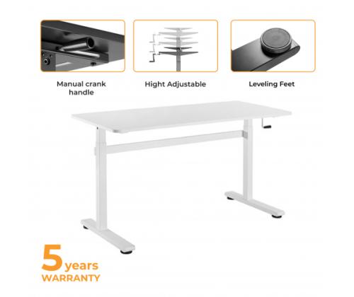 Säädettävä pöytä UP UP Loki, valkoinen