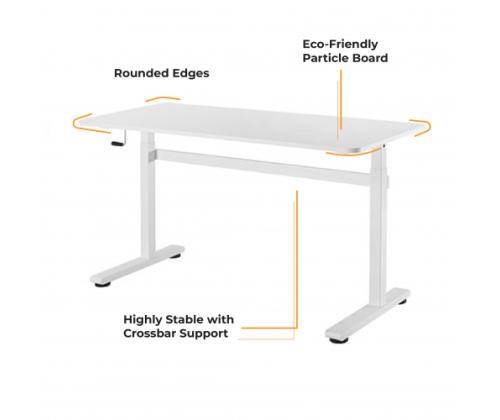 Säädettävä pöytä UP UP Loki, valkoinen