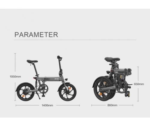 Sähköpyörä HIMO Z16 MAX, harmaa (SPEC)