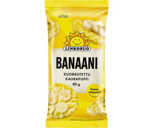 LINKOSUO Rapeita kaurakeksejä banaaninmakuisella kuorrutteella 80g