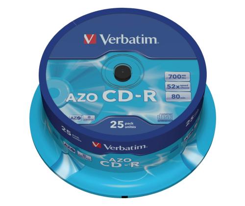 CD-R 700MB 52x Verbatim Crystal 25 kpl kelalla