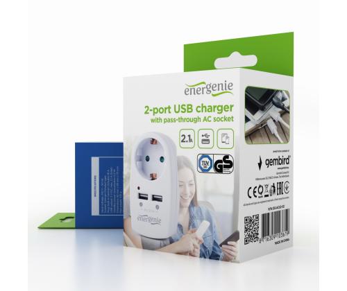 LATURI USB P/T AC PISTORASIALLA/EG-ACU2-02 GEMBIRD