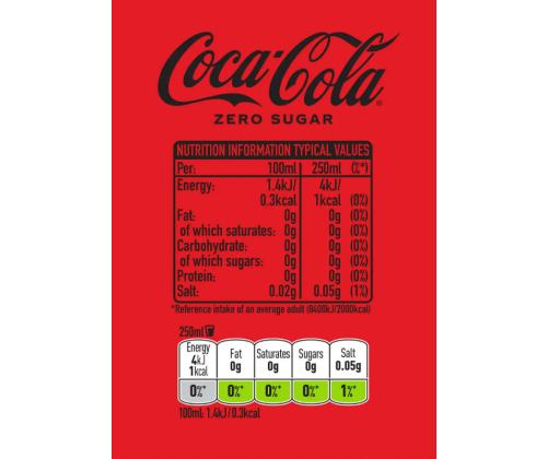 Virvoitusjuoma COCA-COLA Zero 330 ml:n purkissa